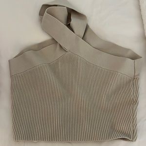 Aritzia Cross Neck Top Sculpt Knit